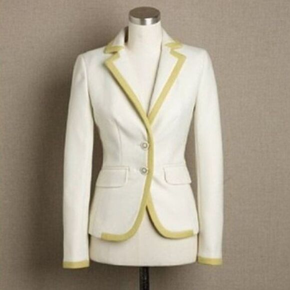 NWT J Crew Lexington 2 Riding Wool Jacket Blazer Creme Academia Prep Equestrian - Picture 1 of 16
